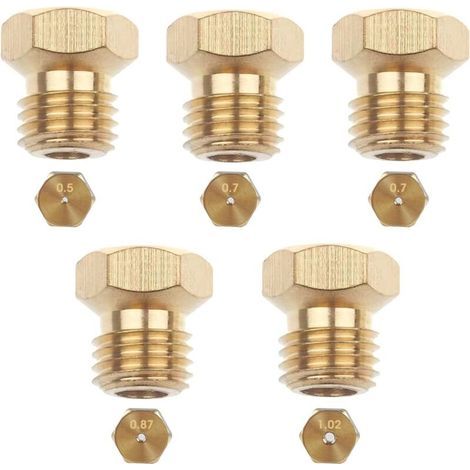 Lot de 5 embouts universels pour gaz butane, kit de conversion pour injecteur de gaz, embout pour brûleur à gaz GPL compatible avec (1/5)