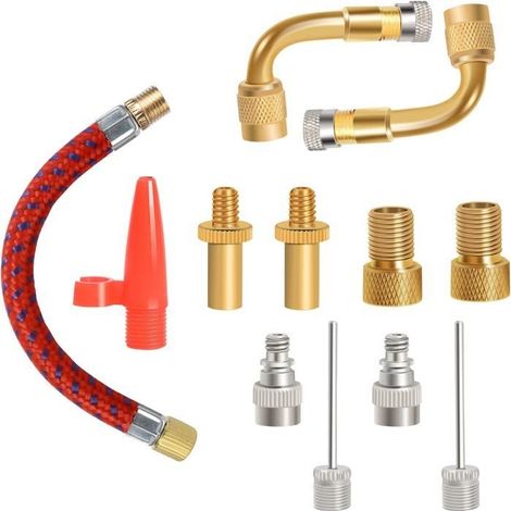 Pumpenventiladapter, Fahrradventil-zu-Autoventil-Adapter SV AV DV, Ballnadelkugeln (12 Stück) (1/5)