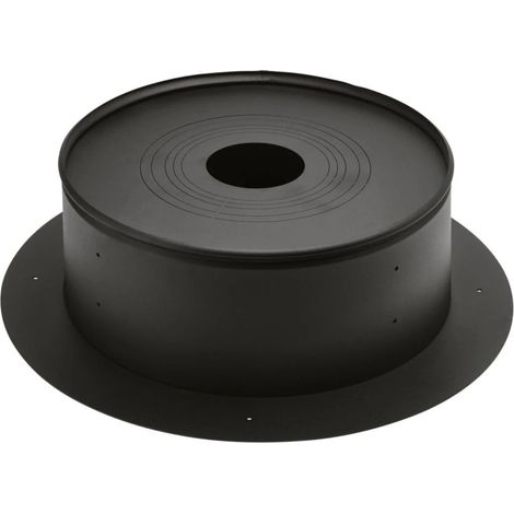 Accessoire de raccordement spécial bois cache conduit coulissant noir D.125 à 250mm TOLERIE EMAILLERIE NANTAISE 129550 (1/3)