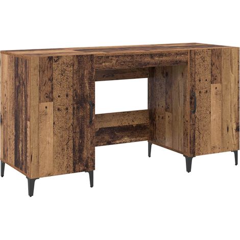 Maison Exclusive - Schreibtisch mit Tür Altholz 140 x 50 x 75 cm