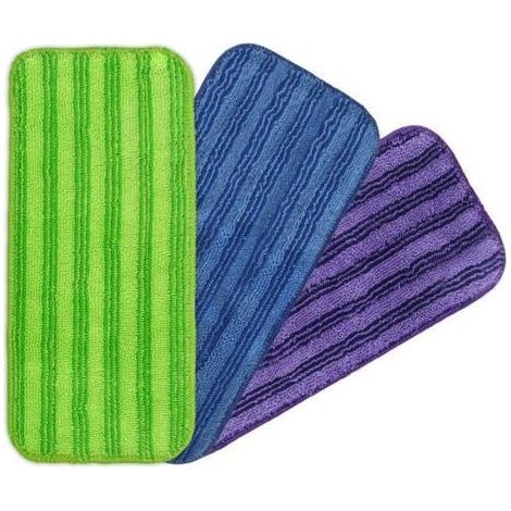 Lot de 3 chiffons en microfibre, réutilisables pour WetJet Mop, recharge lavable en machine jusqu'à 100 fois (1/5)