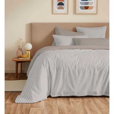 Pack complet housse de couette réversible "Vanessa" 6 pièces pour lit 160 x 200 Gabrielle Naturel