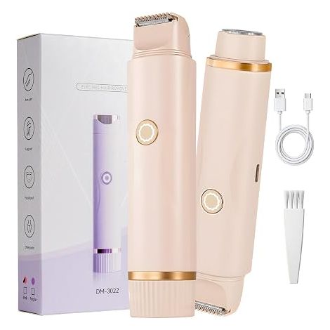 Waterproof Bikini, Electric Shaver with LED Display, USB Rechargeable Hair Removal for Bikini, Face, Armpits and Legs (1/5)
