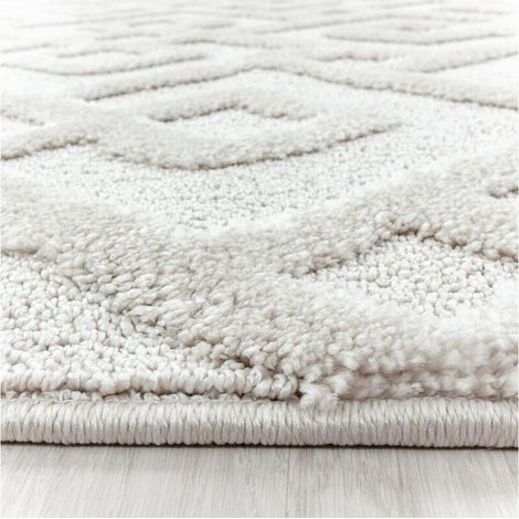 [MAI UTILIZZATO]Tappeto scandinavo rotondo Saloda Cream Ø 80 (1/4)