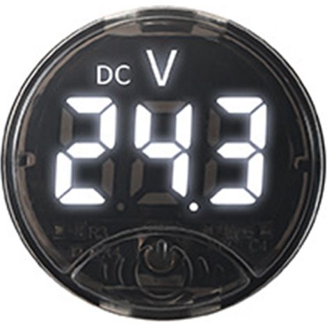 Voltímetro táctil de 7-120 V CC / 0-120 V CC con alarma de bajo voltaje y protección contra polaridad inversa. Pantalla digital a color personalizable. (1/5)