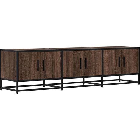vidaXL Mobile TV Rovere Marrone 150x35x41 cm in Truciolato e Metallo (1/5)