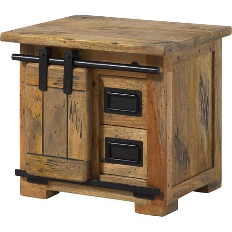 Nachttisch Mango 50x40x45 natur lackiert RAILWAY 1012