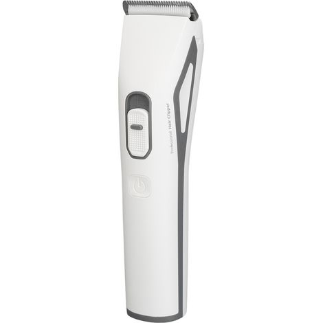 Tondeuse à cheveux électrique pour hommes, rechargeable, 4 modes, 7000 tr/min, silencieuse, sans fil, avec 2 sabots de guidage, blanche. (1/5)