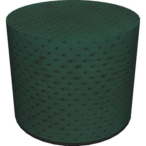 Runder Deko-Pouf in Königsgrün (1/2)
