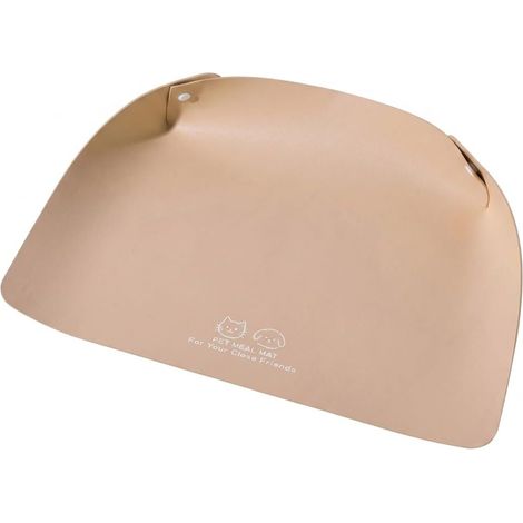 Tapis d'alimentation pour Animaux de Compagnie Semi-fermé antidérapant imperméable Kaki, Tapis de Nourriture pour Chien et Chat (1/5)