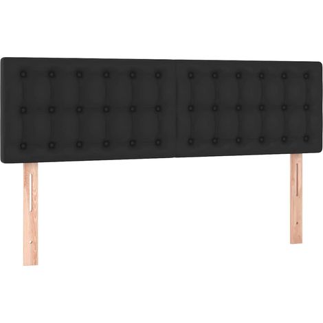 Furniture Limited - Cabeceros 2 unidades cuero sintético negro (1/5)