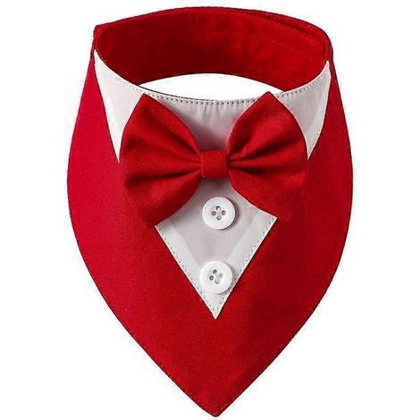 Niedliches Katzenhalsband mit verstellbarer Fliege, großer roter Schleifenanzug, elegantes Katzenaccessoire, Größe L, verstellbar und bequem.