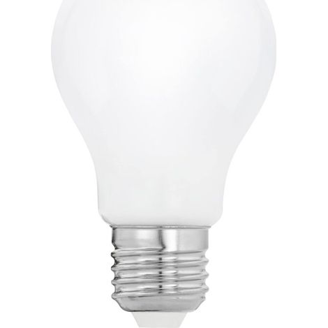 Ampoule LED E27 dimmable, lampe Milky en verre opaque, 4 watts, 806 lumens, blanc chaud, 2700 Kelvin, A60, Ø 6 cm