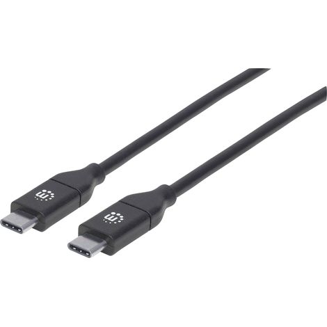 Manhattan Câble USB USB 2.0 USB-C® mâle, USB-C® mâle 2.00 m noir 355247 (1/4)