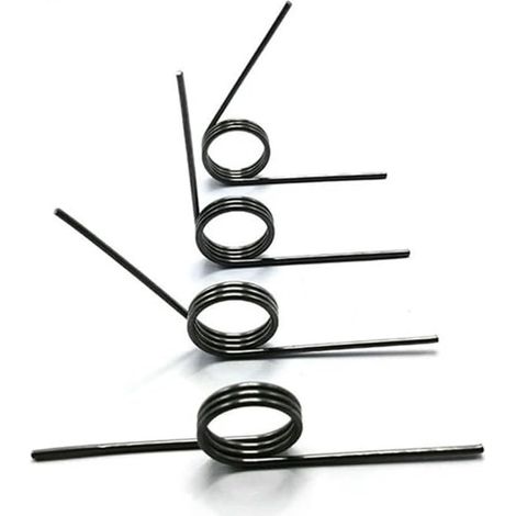 10 - Ressort De Torsion - Acier 65Mn - Rotation Droite Forme V &43 Résistant Haute Température Pour Mécanisme Industriel Noir 0,7mm