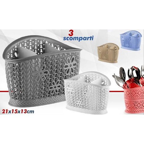Cestino Colaposate Oval Kitchen To 3 In Plastic Colorate