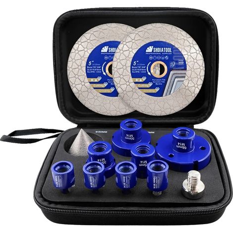 Juego de brocas de diamante, herramientas multiusos, compatible con herramientas eléctricas, rosca M14 (1/5)