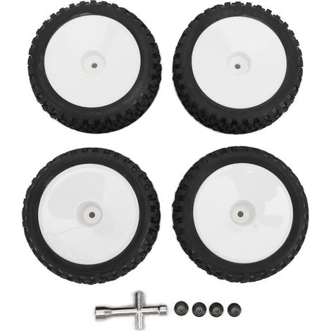 4 pièces Pneus et Jantes RC Avant Arrière avec Hex 12mm pour Pièces Amélioration Voiture Tout Terrain 1/10 (1/5)