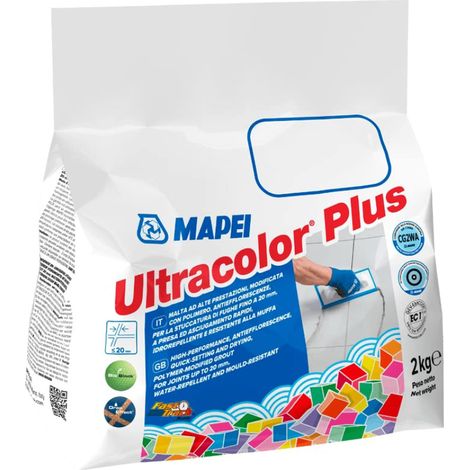 Stucco fughe resistente muffa antieffluorescenze ceramiche ultracolor plus 2 kg colore- bianco - 100 - confezione 1