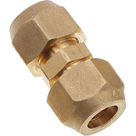 Rallonge de tuyau en cuivre pour climatisation - Double connecteur - Tête de connexion intermédiaire - Sans soudure - Tube en cuivre de 6 à 19 mm - Écrou évasé (12,7 mm) (1/4)