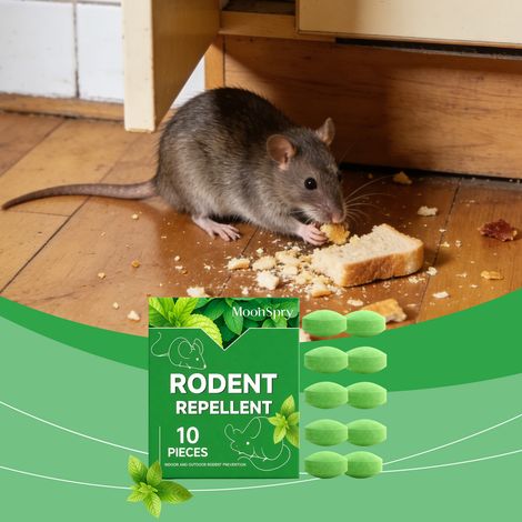 Rattenabwehrpellets für den täglichen Schutz vor Nagetieren, verhindern das Anknabbern von Möbeln und verströmen einen dezenten, frischen Duft. – 10 Stück -- BIEMMEDUE (1/5)