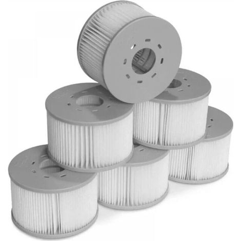 YMYNY -Lot de 6 cartouches filtrantes pour spa gonflable MSPA - Blanc (1/2)