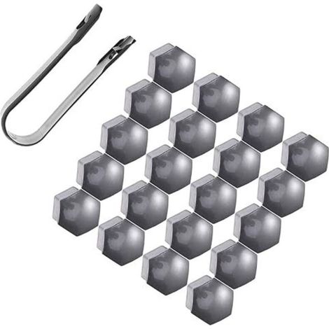 L'Ensemble couvre tous les goujons de faire pivoter les formes hexagonales,21mm, gris clair, avec la suppression de 20 pc + 1 pc. (1/5)