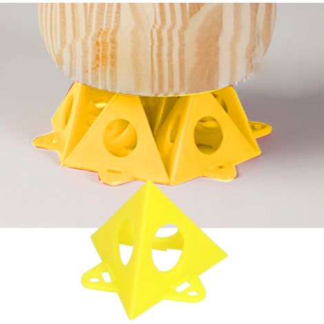 Support de peinture pour bois, cadre photo, support pour tampon de peinture, support triangulaire en plastique jaune, lot de 10 (1/5)