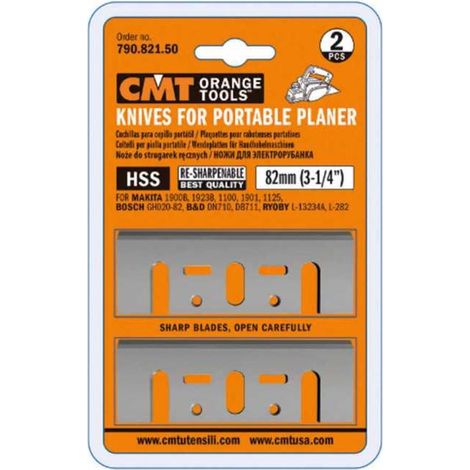 790.821.10 PAR DE CUCHILLAS DE RABOT HW (6x0,6mm) 82x29x3mm