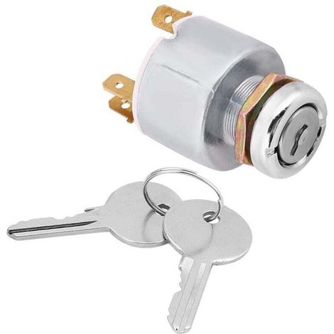 Interruttore di accensione a chiave 12V, 3 posizioni (ON-OFF-START), universale, con chiave metallica inclusa – interruttore di avviamento motore