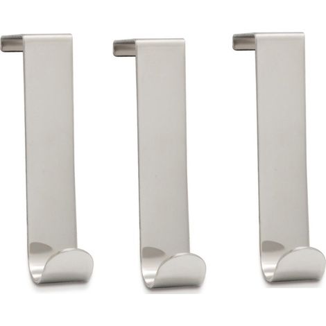 BELTRAN 895 HOTEL Pack De 3 Perchas Colgar En Puerta Inox - ref: 064-895