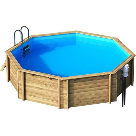 Piscine bois TULUM Premium 414 et 505 Diamètre 505 cm (1/3)
