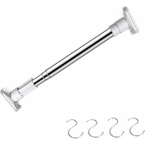 Green Mobility-90160CM Tringle De Rideau De Douche En Acier Inoxydable Sans Perforation Pour Armoire Et Baignoire (1/5)