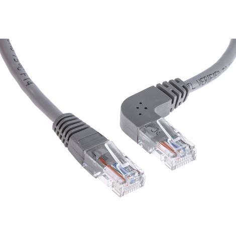 Rs Pro – Câble Ethernet Cat 5e – 1m U/UTP avec connecteurs RJ45 mâle – Gaine PVC gris pour connexion réseau fiable (1/3)