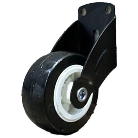 Roues de portail pour portail en bois et en métal - Supports réglables, rouleaux robustes pour clôture à ailes extérieures, noir (1/4)