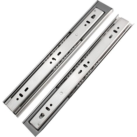 1 paire de glissières à billes pour tiroir, montage latéral, capacité (1/5)