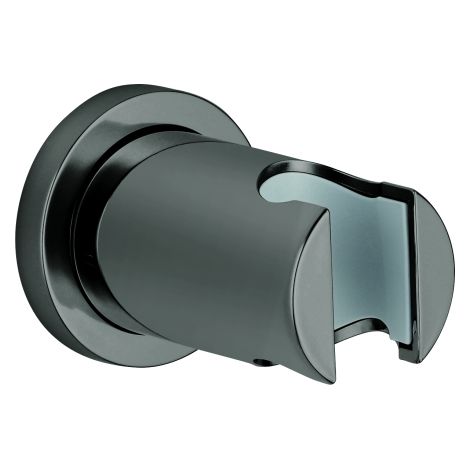 GROHE Handbrausehalter Rainshower 27074, nicht verstellbar, mit runder Rosette, hard graphite (1/3)