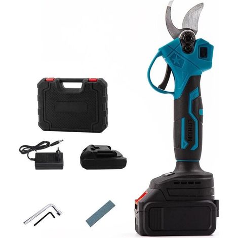 Cordless pruner, professional cordless electric pruner with 7500 mAh battery, max cutting diameter 30 mm, electric pruner compatible with 18 V (A) battery (1/4)