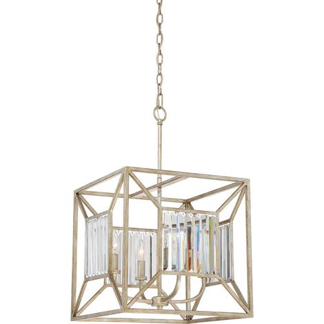Lampada a sospensione plafoniera lampada a sospensione cristalli vintage oro 4 fiamme D 40,6 cm (1/5)