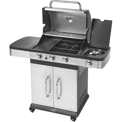 BARBECUE A GAS 'INDIANAPOLIS 4 TITANIUM' cm. 120 x 60 x h.138 - OMPAGRILL