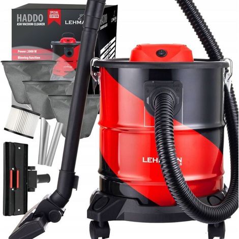 Aspirateur industriel LEHMANN HADDO pour cendres et débris de cheminée Turbo 2000W HEPA