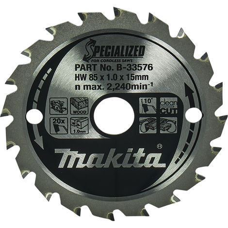 Kreissägeblatt Makita Metallisch 85 mm 20 Zähne (1/2)