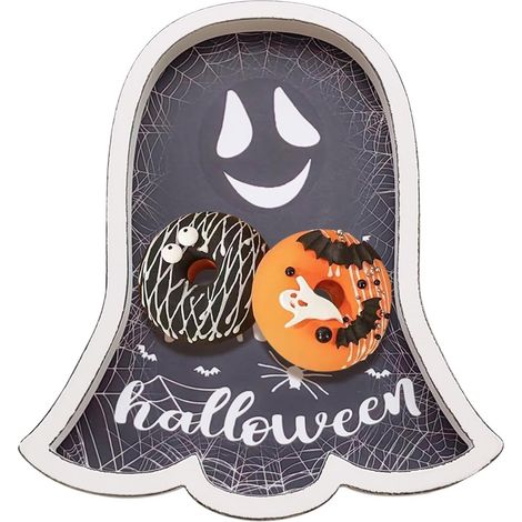 Planche à fromages et fruits plateau en bois pour Halloween fête d'Halloween, plateau de service fantôme, planche à découper à collations Halloween fantôme, plateau de port (1/5)