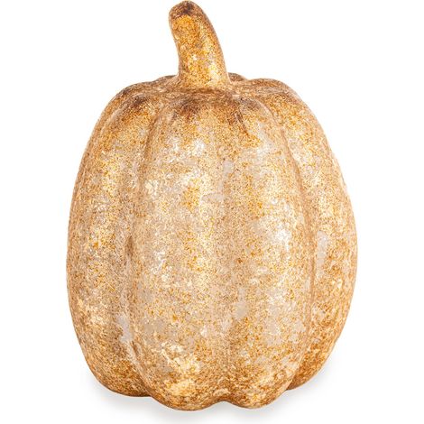 Decorazione a forma di zucca, decorazione a forma di zucca dorata, 21,5x16x16 cm (1/5)