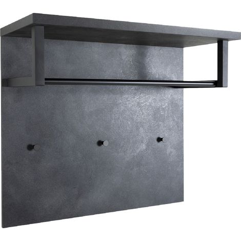 PENSILE INGRESSO APPENDIABITI LINEA 'SEGNO' cm. 35 x 82 x h.71 - cemento  - COMPOSAD