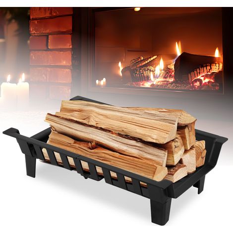 Jiubiaz Rejilla de hogar elevada 6 cm, ventilación optimizada para una combustión eficiente de la leña, 46 x 31 cm (1/5)