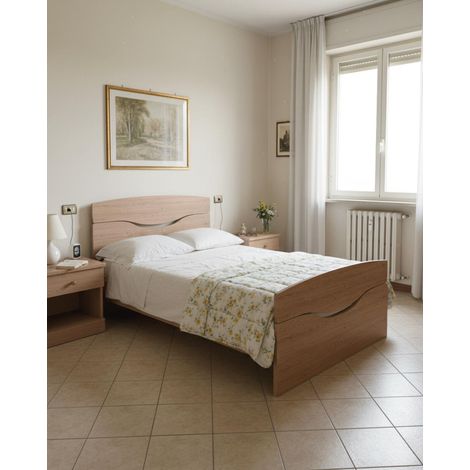 Letto Smile con fascioni e pediera - Letto una piazza e mezzo 127 x 197 - Struttura virginia - Rete e materasso esclusi (1/4)