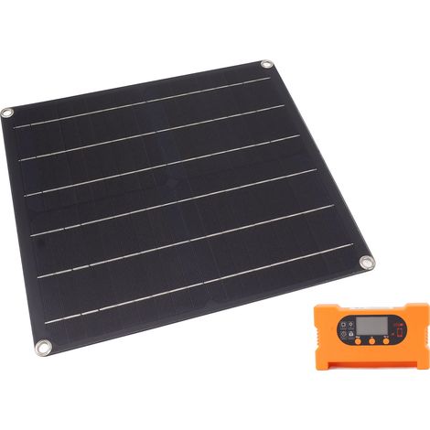 Kit de panneau solaire intelligent 10 A avec contrôleur, sans batterie, à entraînement direct, en silicium monocristallin 25 W (1/5)