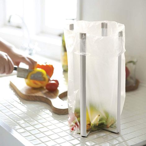 Support de cuisine multifonctionnel pour sacs en bouteilles tasses égouttoirs étagères plastique (1/5)