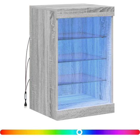 Maison Exclusive - Credenza con Luci LED Grigio Sonoma 41x37x67 cm